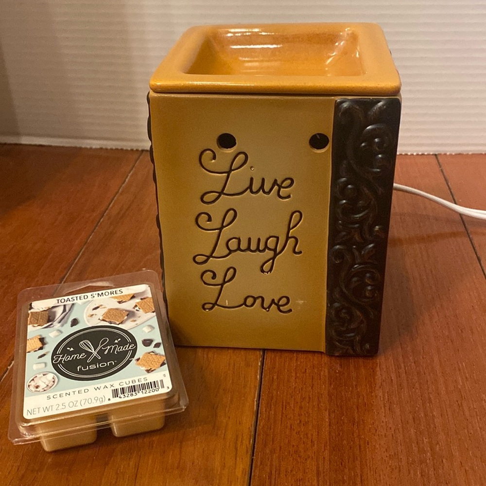 Live Laugh Love  ceramic electric wax warmer works